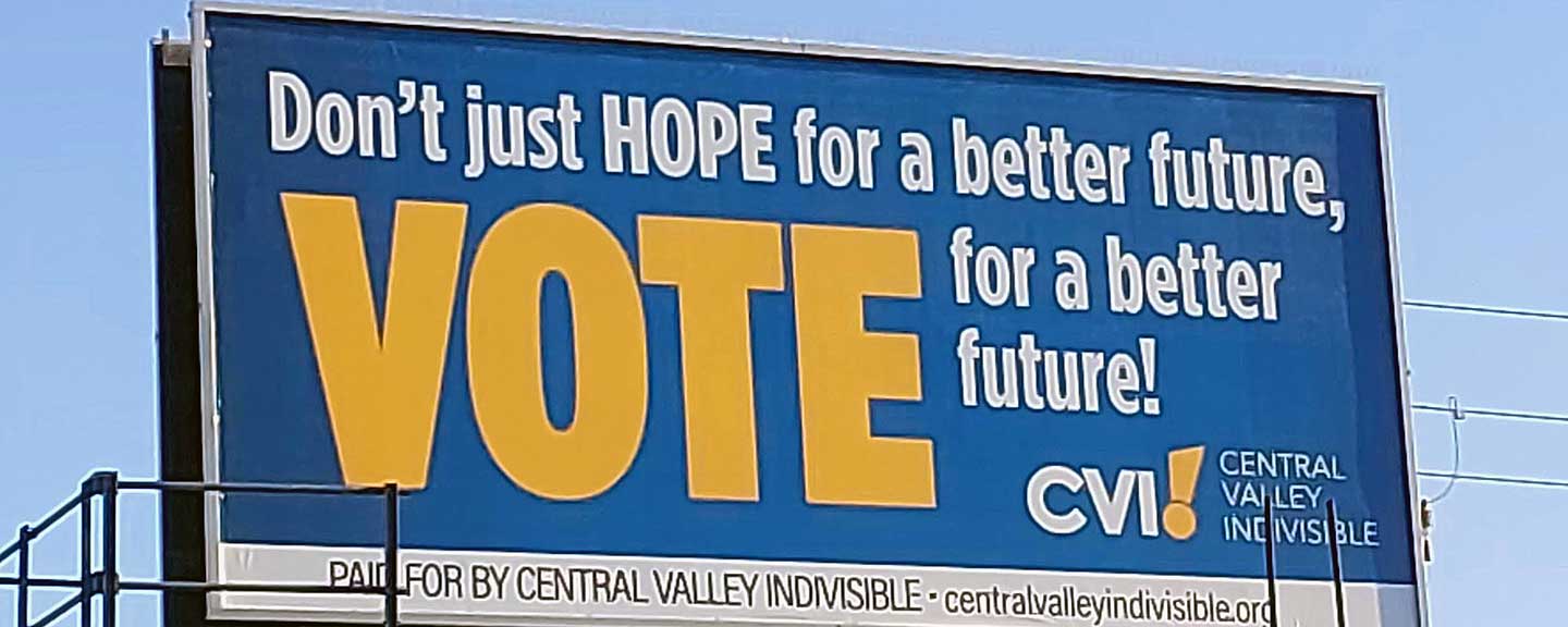 billboard that say VOTE!